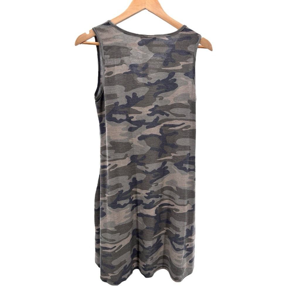 Hemish USA Camo Sleeveless Tank Dress‎ Small Travel Casual Knit Soft Stretch - Picture 5 of 6